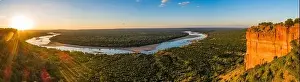 Iconic Landscape Prints: An aerial panoramic of the stunning Chilojo cliffs in Zimbabwe's Gonarezhou National park