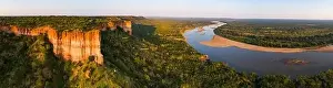 Iconic Landscape Prints: An aerial panoramic of the stunning Chilojo cliffs in Zimbabwe's Gonarezhou National park