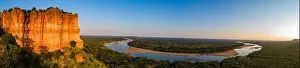 Iconic Landscape Prints: An aerial panoramic of the stunning Chilojo cliffs in Zimbabwe's Gonarezhou National park