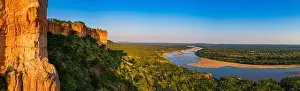 Iconic Landscape Prints: An aerial panoramic of the stunning Chilojo cliffs in Zimbabwe's Gonarezhou National park