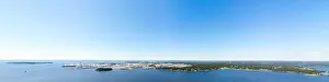 Finnish Rock Prints: Aerial panoramic summer view of island Mussalo in Baltic Sea, Kotka, Finland