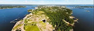Finnish Rock Prints: Aerial panoramic view of island Kotkansaari in Kotka, Finland