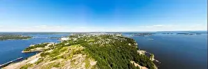 Finnish Rock Prints: Aerial panoramic view of island Kotkansaari in Kotka, Finland
