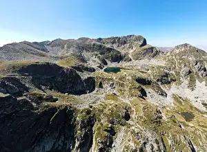 Rila Prints: Aerial panoramic view of Malyovitsa peak, Rila Mountain, Bulgaria