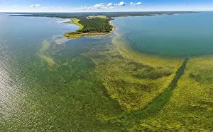 Peninsula Prints: Aerial panoramic view of Saare Nina peninsula on Hiiumaa island in Estonia