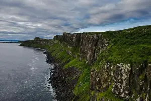 Isle Of Skye Prints: Aerial panoramic view of the scotish highlands Isle of Skye in northern Scotland Hebrides Islands