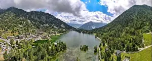 Alps Mountains Prints: Aerial panoramic view of the Swiss Alps near Verbier in Switzerland