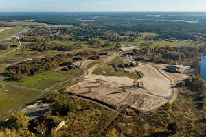 Aerial Photo Prints: Aerial photo, airport, airfield Rechlin-Lärz