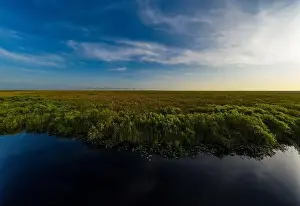 Aerial photo Florida Everglades wildlife preserve