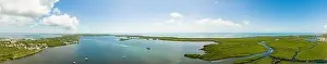 Stitched Photo Prints: Aerial photo of John Pennekamp Coral Reef State Park Key Largo FL