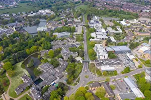 Summer Time Prints: Aerial photo of the large University of York in the City of York in North Yorkshire