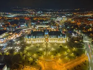Aerial photography of the Cultural Palace in Iasi city center
