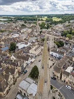 Mary Prints: Aerial photography of the town centre of Stamford