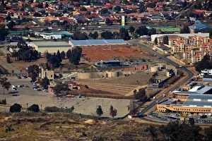 Aerial photoraph of the Apartheid Museum in Johannesburg, Gauteng, South Africa