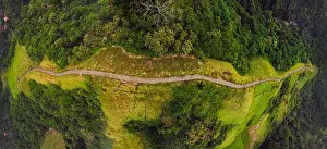 Campuhan Prints: Aerial picture of Campuhan Ridge Walk