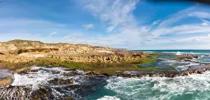 Sorrento Prints: An aerial shot of Mornington Peninsula around Pearses Beach in Victoria, Australia