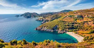 Dreamland Prints: Aerial summer view of Mageiras beach