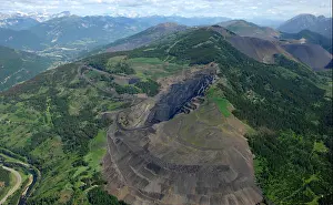 Mining Industry Prints: aerial, Teck Coal mine, Sparwood, BC