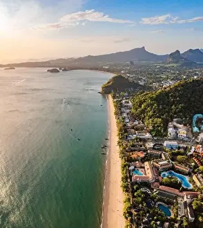 Aerial view of Ao Nang Beach in Krabi, Thailand
