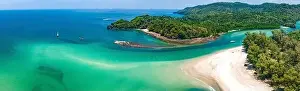 Koh Tarutao Prints: Aerial view of Ao Pante Malacca port in Koh Tarutao national park in Satun, Thailand