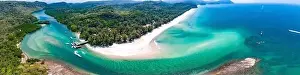 Koh Tarutao Prints: Aerial view of Ao Pante Malacca port in Koh Tarutao national park in Satun, Thailand