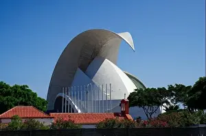Auditorium Prints: Aerial view of the Auditorium of Tenerife “Adán Martín” in the Canary Islands