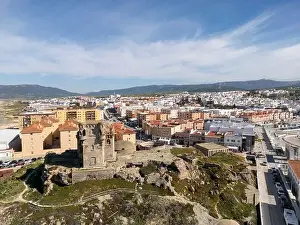 Cadiz Prints: aerial view of the beautiful castle of Santa Catalina in the municipality of Tarifa