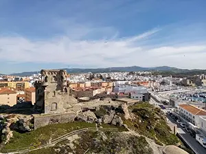 Cadiz Prints: aerial view of the beautiful castle of Santa Catalina in the municipality of Tarifa