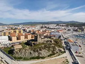 Cadiz Prints: aerial view of the beautiful castle of Santa Catalina in the municipality of Tarifa