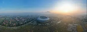 Bandung Prints: Aerial view of the Beautiful scenery Gelora Bandung Lautan Api (GBLA)