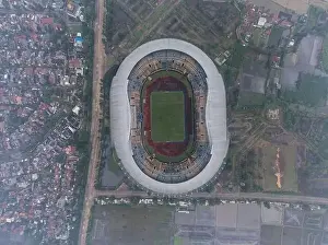 Skyline Tower Prints: Aerial view of the Beautiful scenery Gelora Bandung Lautan Api (GBLA)