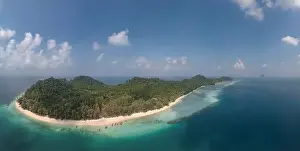 Escapism Prints: Aerial view of beautiful tropical paradise island in Thailand