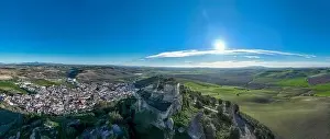 White Villages Prints: aerial view of the beautiful white village of Espera in the province of Cádiz, Andalusia