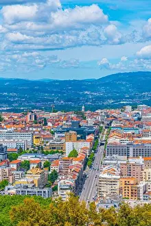 Minho Prints: Aerial view of Braga from Monte Picoto, Portugal