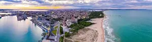 Bourgas Prints: Aerial view of the Bulgarian city Bourgas