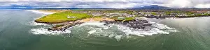 Surfers Paradise Prints: Aerial view of Bundoran and Donegal Bay - Ireland
