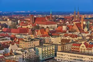 Horizon House Prints: Aerial view on the centre of the city Wroclaw, Poland