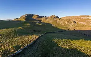 Scar Prints: An aerial view of a collection of Limestone Hills situated near the North Yorkshire Village of Settle