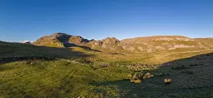 Scar Prints: An aerial view of a collection of Limestone Hills situated near the North Yorkshire Village of Settle