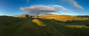 Scar Prints: An aerial view of a collection of Limestone Hills situated near the North Yorkshire Village of Settle