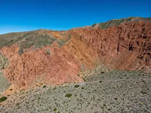 Vastness Prints: Aerial view of the colorful hiking area Quebrada de las Señoritas in Jujuy
