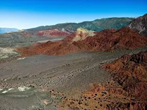 Vastness Prints: Aerial view of the colorful hiking area Quebrada de las Señoritas in Jujuy