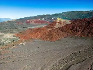 Vastness Prints: Aerial view of the colorful hiking area Quebrada de las Señoritas in Jujuy