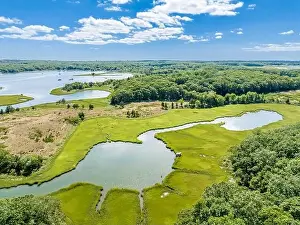 Distant Land Prints: aerial view of Conscience Point National Wildlife Refuge