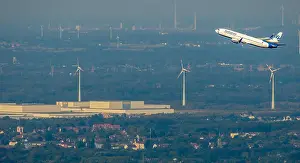Aerial Shot Prints: Aerial view, Dortmund airport seen from Holzwickede