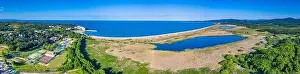 Aerial view of the driver's beach near Sozopol in Bulgaria