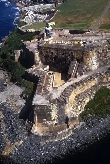 Cruise Ship Prints: Aerial view of El Morro Fort in San Juan Puerto Rico
