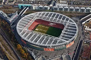 Gunn Prints: Aerial view the Emirates Stadium, home of Premiership football team Arsenal