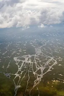 Scenic Flight Prints: An Aerial view of Everglades National Park, Florida, United States
