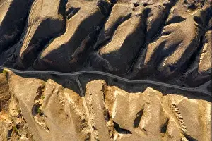 Rock Formations Prints: Aerial view on famous in Ukraine Kherson Grand Canyon or Kherson mountains or Stanislav Hills near Stanislav village